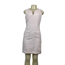 Karl Lagerfeld Women's Pink Tweed Dress Size 4