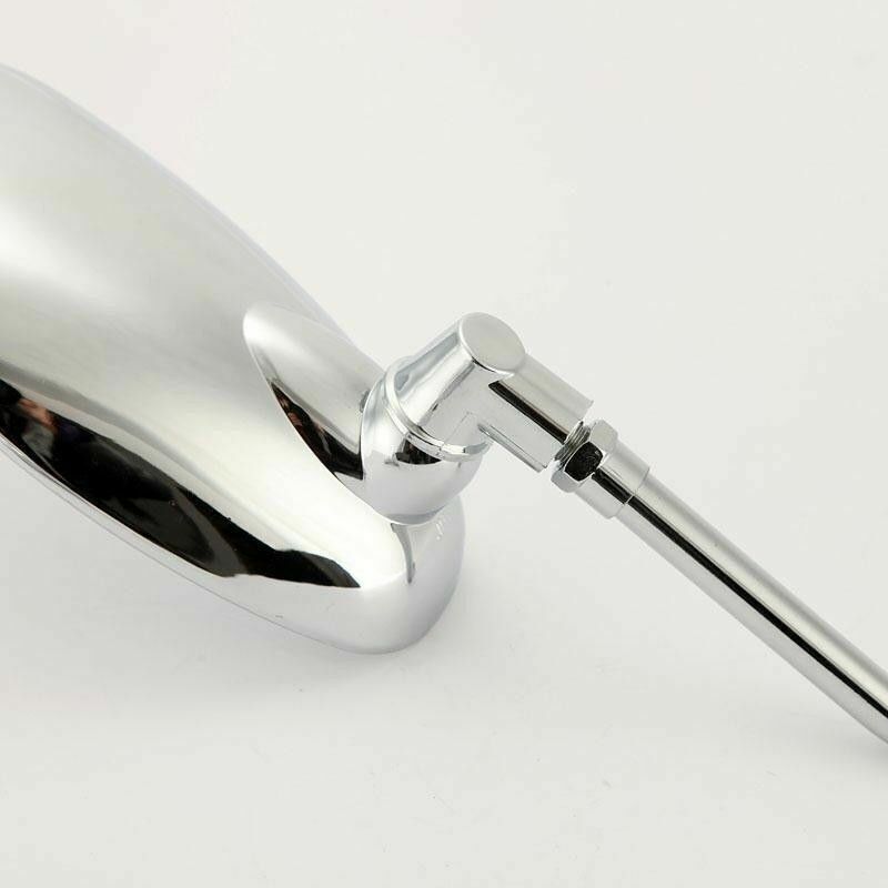 2-Pair Chrome Motorcycle Mirrors – 10MM Mount, Universal Fit For Suzuki Boulevard C50, M50, S40, M109R & More