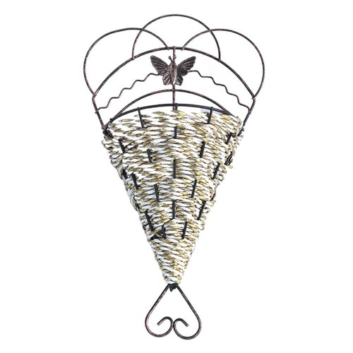 Metal Hanging Wall Basket Hollow Plant Hanging Home Garden eBay