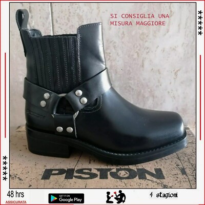 STIVALI UOMO COWBOY WESTERN MOTO VERA PELLE 40 41 -50% BIKER