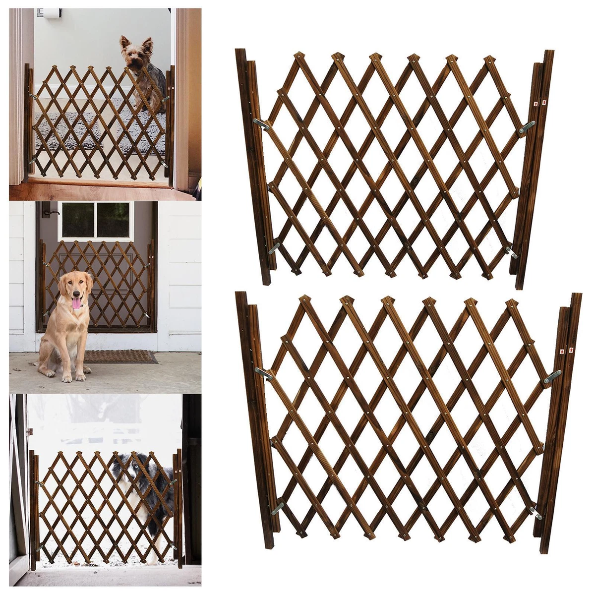 Accordion Gate Dogs Screen Door Folding Safety Gate for Doorway