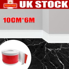 PVC Skirting Board Trim Self-Adhesive,Flexible Skirting Board Covers for Kitchen