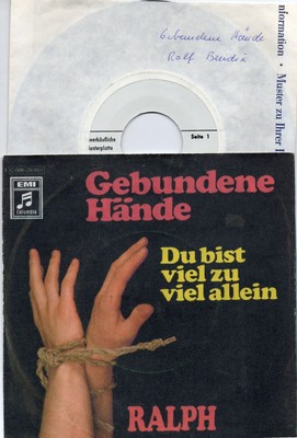 Columbia  Sg.  - RALF BENDIX  - GEBUNDENE  HÄNDE   -  weiße Promo
