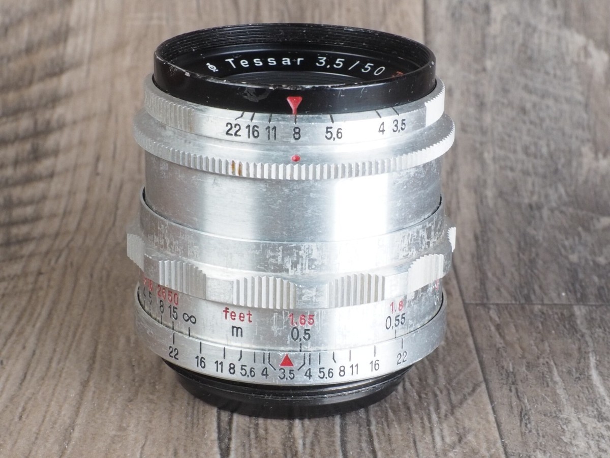 Carl Zeiss TESSAR JENA 50mm f3.5 RED T PRIME lens for Exakta