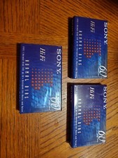 SONY HiFi 60 Minute Blank Normal Bias Cassette Tape-Set of 3 New Factory Sealed