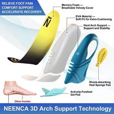 Plantar Fasciitis Arch Support Insoles Shoe Inserts Orthotic Flat Feet Foot Pain