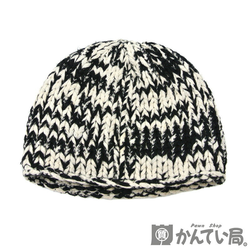 CHANEL Knitted hat Monochrome Coco mark 07A P31831 Black