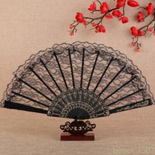 Chinese Retro Lace Fan Dance Performance Photography Props Portable Folding