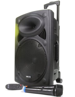 Vocal-Star VS-P120 Tragbare Karaoke Maschine Lautsprecher 300 W, Bluetooth, 2 UKW Mikrofone