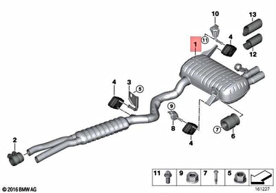 Genuine BMW E90 328i 328xi Sedan Exhaust System Rear 18307572669 