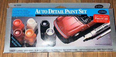 Vintage TESTORS Auto Detail Paint Set No. 9120 *NEW, SEALED*