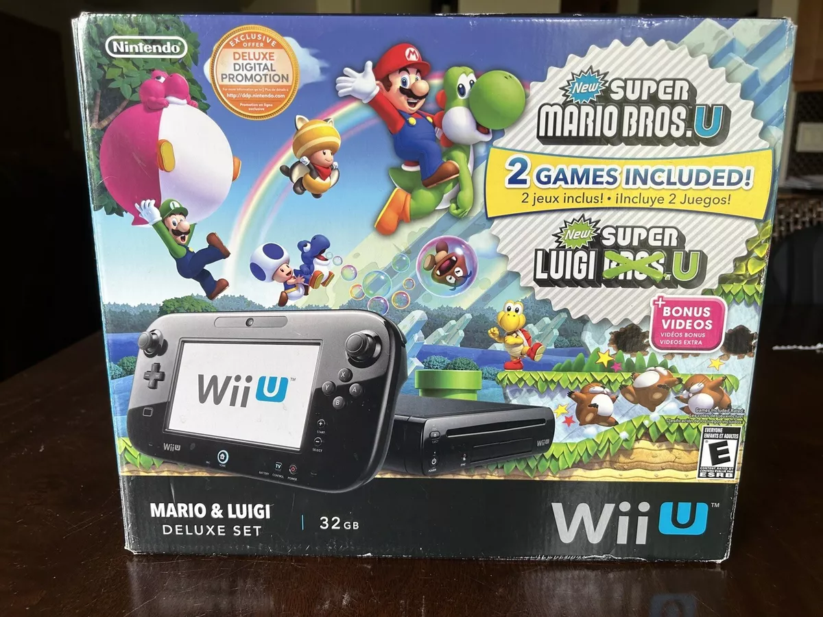  Nintendo Wii U Deluxe Console Set: New Super Mario Bros- U and  New Super Luigi U by Nintendo : Video Games