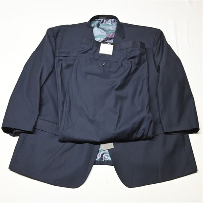 NEW Vitali 62R 58x30 Navy Blue Mens Sport Coat Jacket Pants Suit
