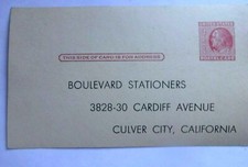 Pre-Addressed Benjamin Franklin 2 cent 1951 US Postal Card UX38 Unused