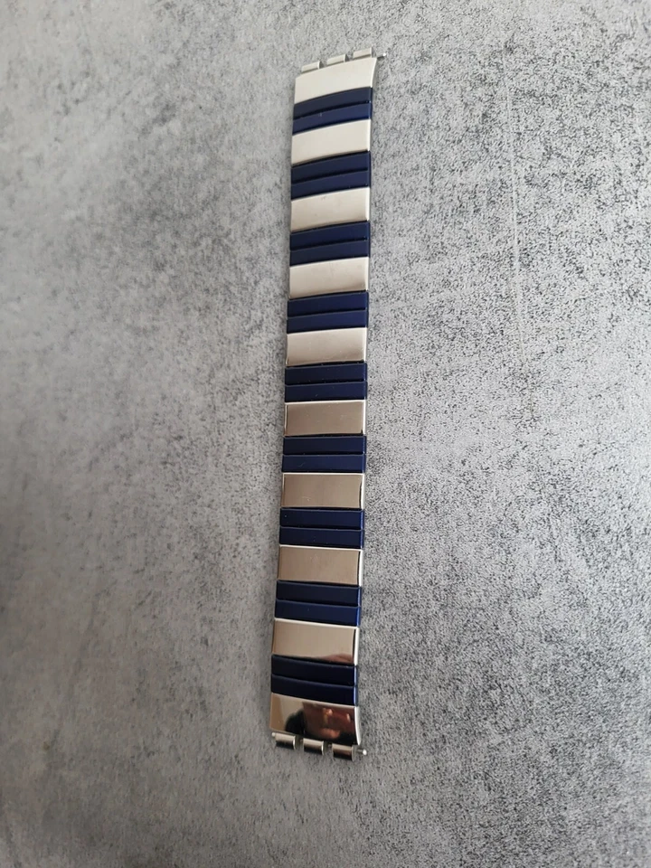 BRACELET DE MONTRE SWATCH METAL ELASTIQU 17entre corne 14cm a 25cm DE LONG ref21 - Photo 3/4