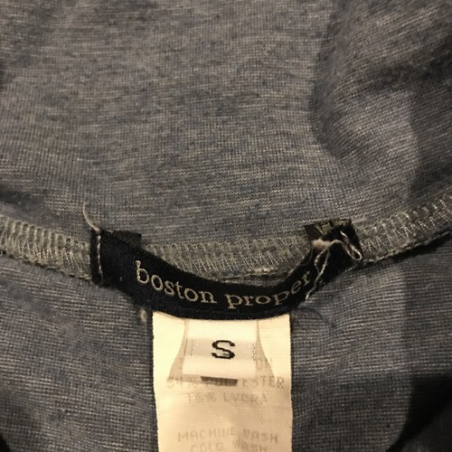 boston proper Womens Size S Blue Gray Yellow Stripe Full Zip Jacket Athletic A49 - Picture 2 of 4
