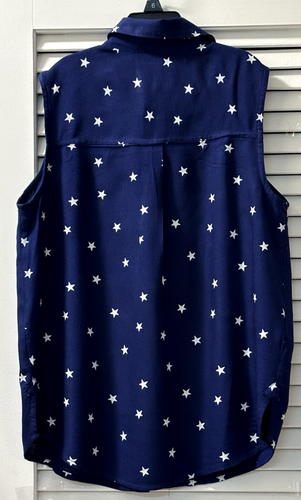 SO Girls Dark Blue Sleeveless Shirt Size XS - Picture 2 of 7