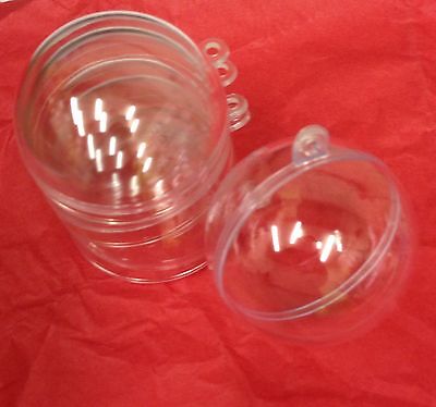 Clear Plastic 2 part Christmas Baubles 10cm birthday,Easter craft ball