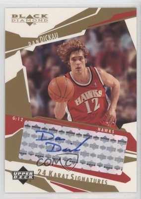 2003-04 Upper Deck Black Diamond 24 Karat Signatures Dan Dickau #DD Auto 0o87