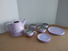 Tea Party Set Metal Pretend for Little Girls Princess Tea Party Set Unicorn Kid