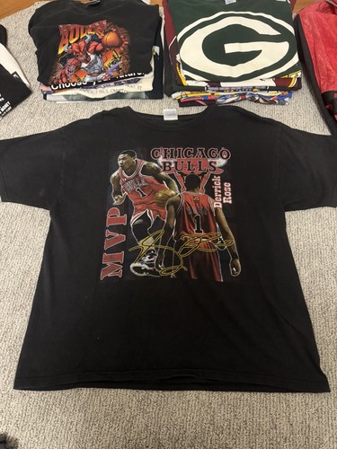 Y2K Derrick Rose Rap Tshirt Chicago Bulls
