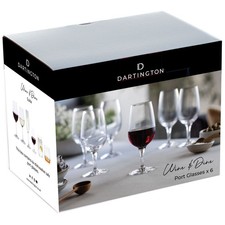 Dartington Wine & Dine Port Glasses Set of 6 Elegant Crystal Glassware Gift