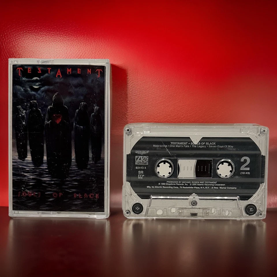 •TESTAMENT - SOULS OF BLACK• ~1990 OG PRESSING~ (CASSETTE TAPE) - Image 3 of 4