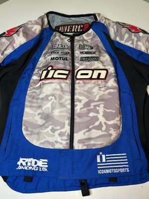 Vintage Icon Moto Racing Merc Stage Jacket with Removable Padding Size M Medium