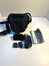 Canon VIXIA HF R100 HD Camcorder Black 10x Zoom HDMI USB Case 2 Batteries