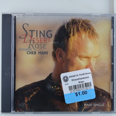 Sting   Desert Rose CD Single 1999 Maxi Single feat. Cheb Mami Rock Pop A&M