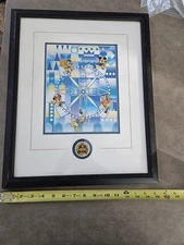 Disney Disneyana Convention 2000 It's a Small World Fab 5 Framed Pin Set