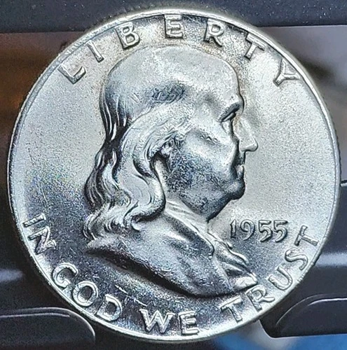 1955-P Franklin Silver Half Dollar ■ GEM/BU ■ FBL ■ #4033