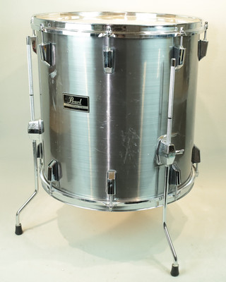 Pearl Export Series 16'' Floor Tom Brushed Grey Chrome - Good Condition 16x16