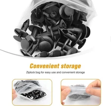 USA 100P 8mm Bumper Clips Retainer Auto Car Plastic Rivets Fastener Fender Push