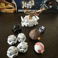 Angry Birds Star Wars Jenga Lot - Slingshots  Figures Replacement Parts Dice