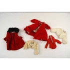 Barbie Ice Breaker #942 Red Bodysuit Faux Fur Coat Doll Clothes 1962-1964 VTG