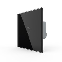 Livolo Touch Lichtschalter Wandschalter Schalter Ein/Aus Glasrahmen Schwarz