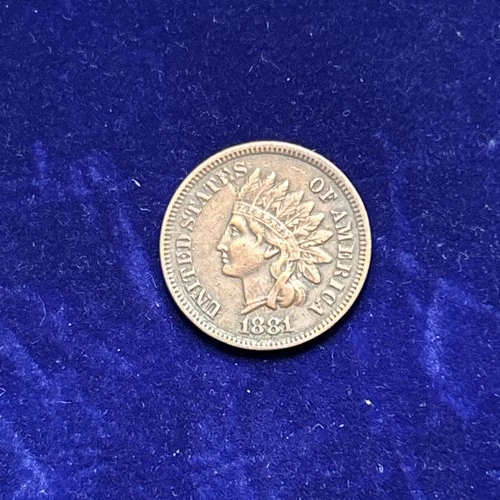 1881 Indian Head Cent Extremely Fine XF Coin ZM
