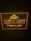 1982 Pabst Brewing Company Jacob Best Beer Sign Vintage Bar Light