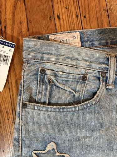 Women’s Polo Ralph Lauren The Crosby Denim Cut Off Shorts Stars 31” NWT - Picture 2 of 11