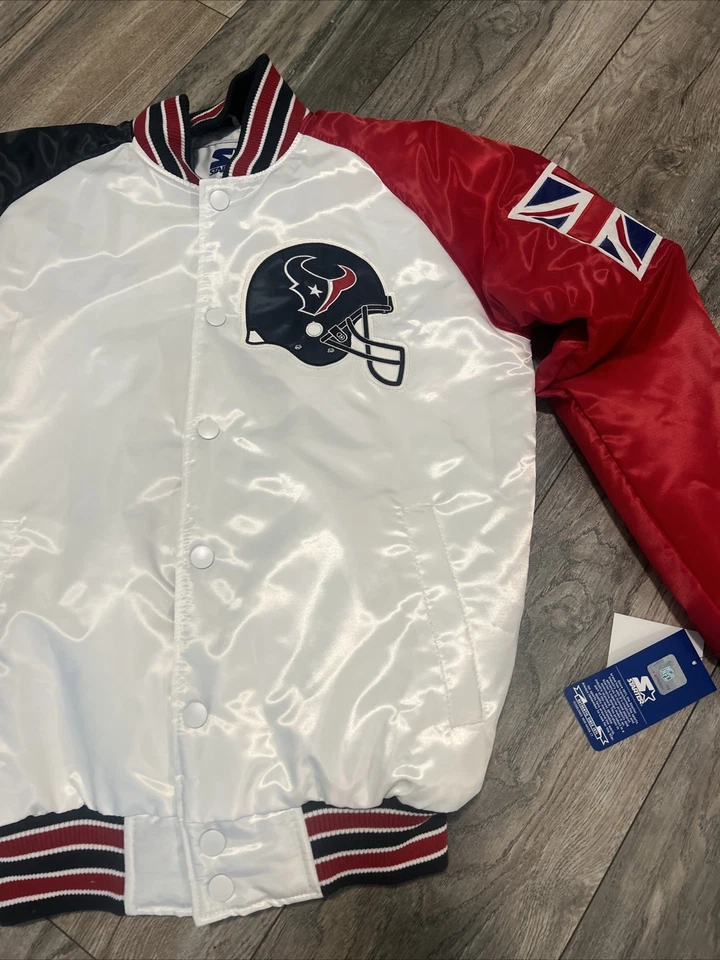 Nwt’s Starter Houston Texans Satin Jacket Men’s S Brian Begley Key to London - Image 3 of 4