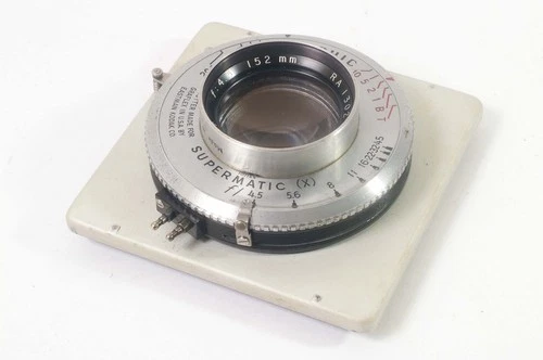 C21100~ 4X5 Lens- Kodak Ektar 152mm f/4.5 – Needs CLA & Rear Balsam Separation