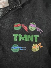 Teenage Mutant Ninja Turtles Jacket Size 7/8 Nickelodeon Gray decals front back