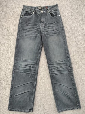 Culture Revolution Jeans Boys 18 Blue Straight Leg Whiskered Embroidered Denim