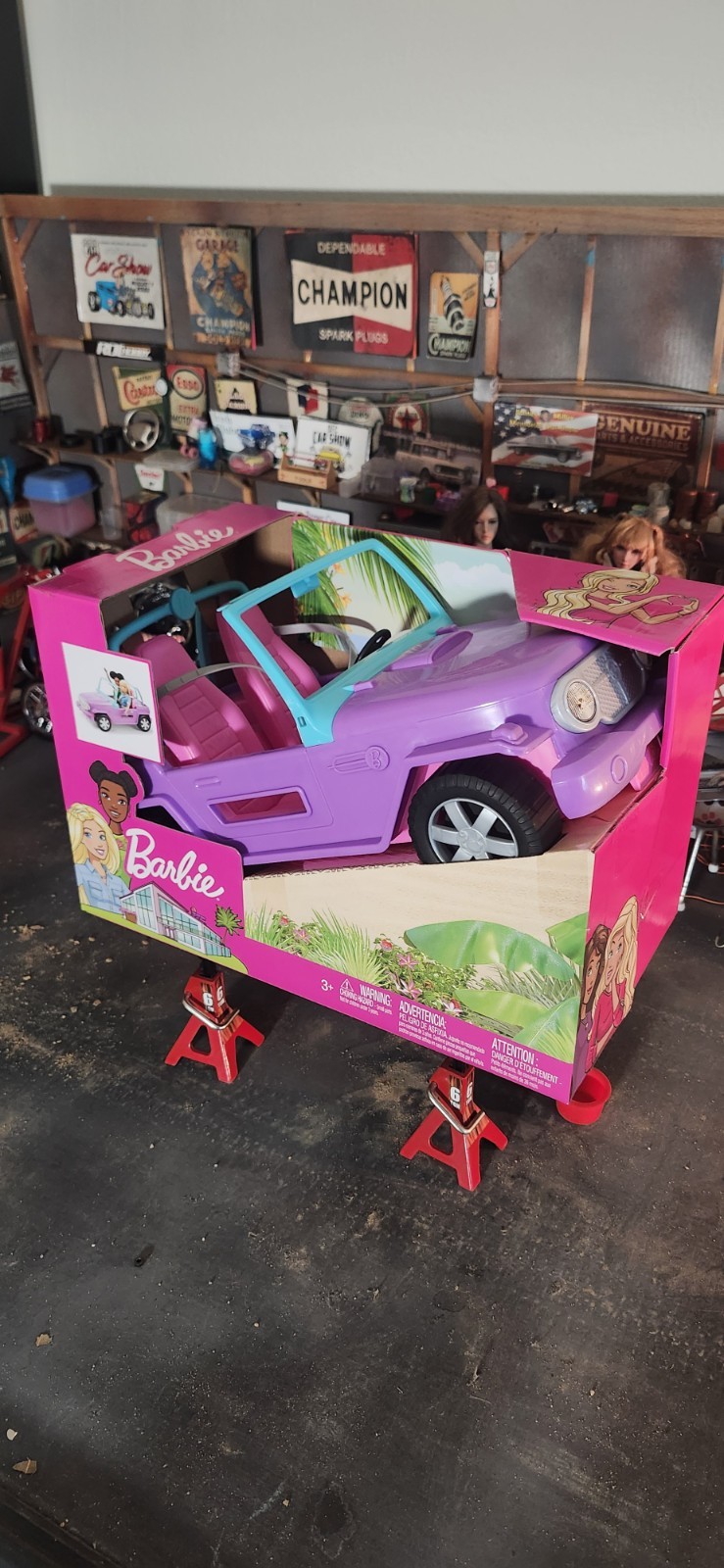 Barbie Jeep Purple Pink for 11.5" Fashion Doll 2020s with Bo