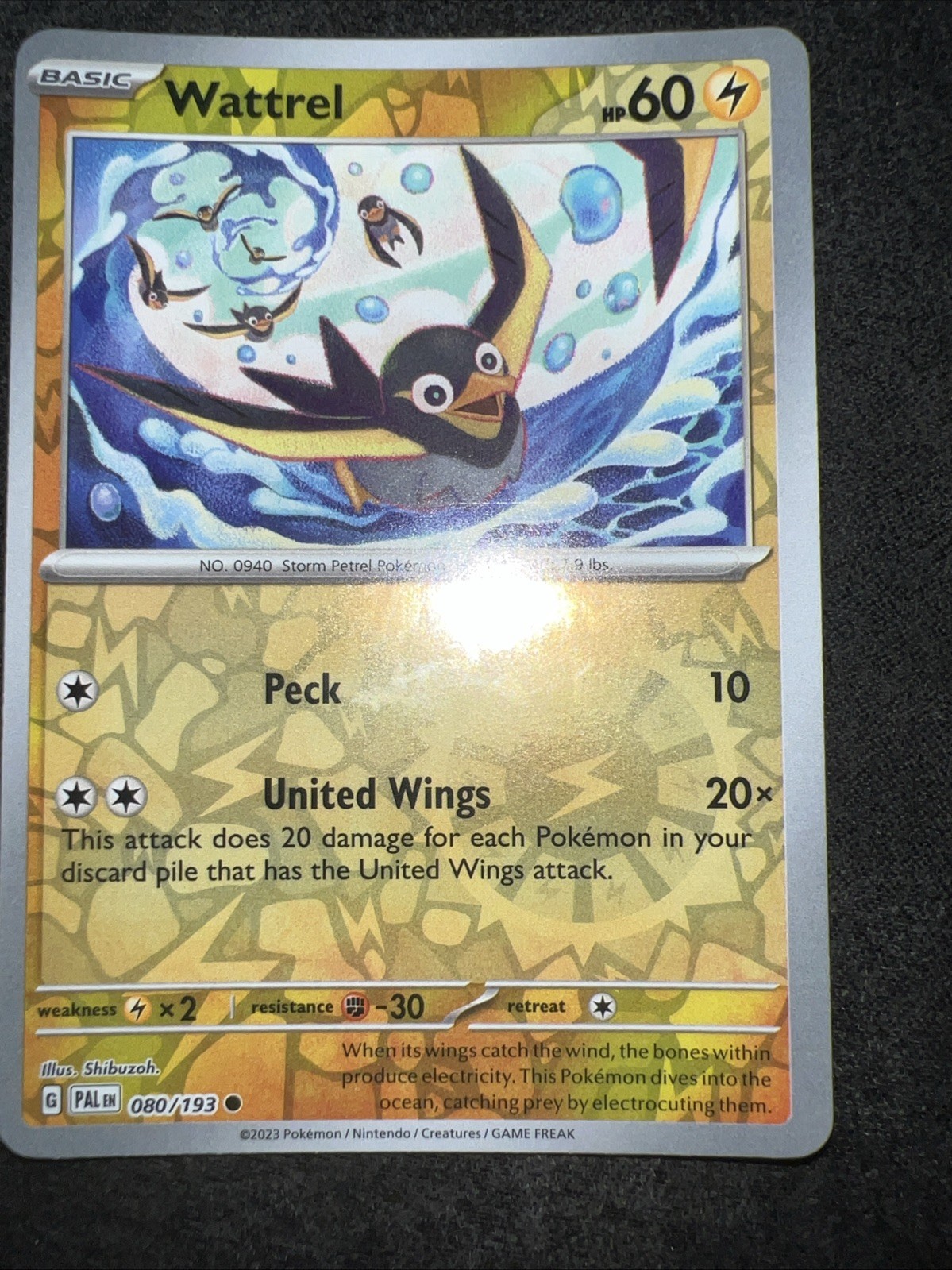 Wattrel 080/193 Pokémon Card