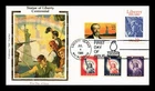 DR JIM STAMPS US COVER STATUE OF LIBERTY CENTENNIAL FDC COMBO COLORANO SILK