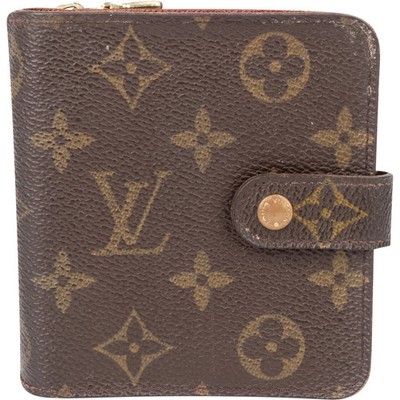 Louis Vuitton Canvas Monogram Clip Wallet Portemonnaie Geldbörse