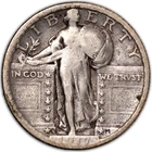 1917-S Type 2 San Francisco Standing Liberty Quarter SLQ 25c Fine FN F/VF+