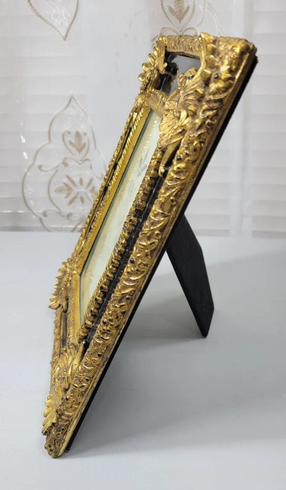 Colección RAJ-Burnes of Boston 4" x 6" marco de fotos negro y dorado ornamentado Foto 4 de 4